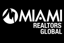 MIAMI Realtors global logo in white