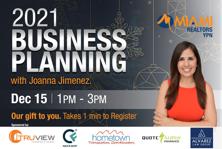 2021 Business Planning with Joanna Jimenez - December 15 at 1pm