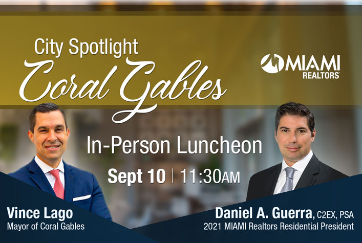 City Spotlight – Coral Gables September 10 @ 11:30 am - 1:00 pm Take your lunch hour to the next level while building relationships and hearing about the latest happenings in Coral Gables.