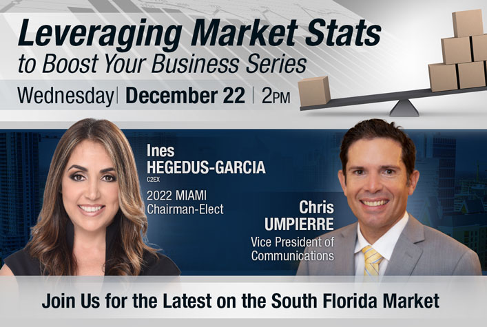 Leveraging Market Stats to Boost Your Business Series with 2022 MIAMI Chairman-Elect Ines Hegedus-Garcia - December 22
