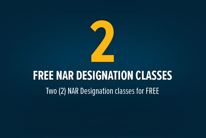 2-NAR-classes 2 FREE NAR Designation Classes -- Two (2) NAR Designation classes for FREE (Must be used on or before February 28, 2023) -- Click here for full details