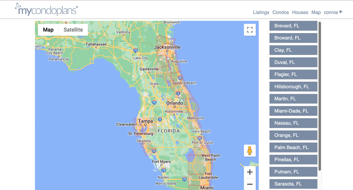 My Condo Plans - Search by Map