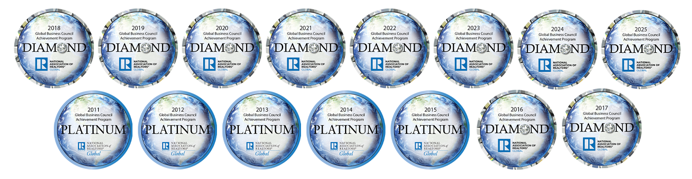 2016-2025 Diamond 2011-2015 Platinum NAR Global Business Council Achievement Program