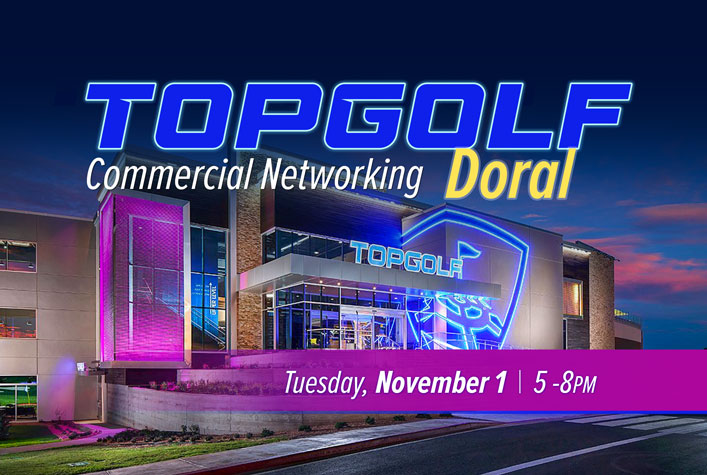 Top Golf Commercial Networking Event in Doral, November 1