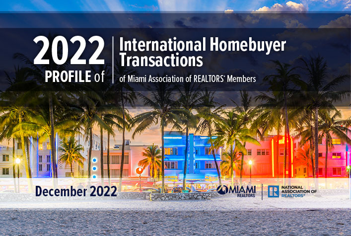 South Florida International Home Sales, Dollar Volume Surged in 2022 New MIAMI REALTORS® International Report Released Today