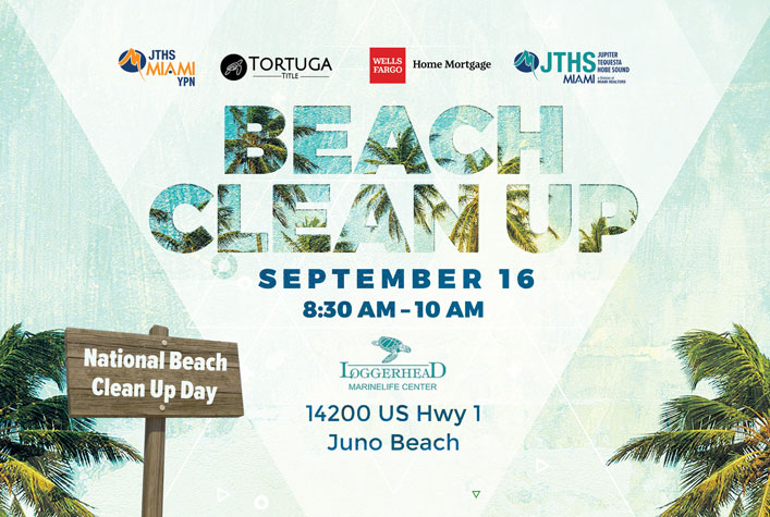 YPN Beach Clean-Up at Loggerhead Marine Life Center