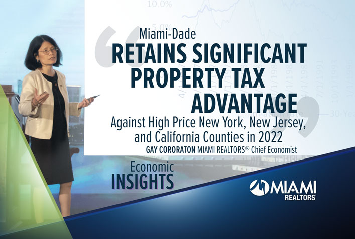 Miami-Dade Retains Significant Property Tax Advantage Against High Price New York, New Jersey, and California Counties in 2022