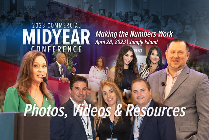 The 2023 MIAMI Commercial Real Estate Midyear Conference Photos. Making the Numbers Work. April 28, 2023 | Jungle Island.