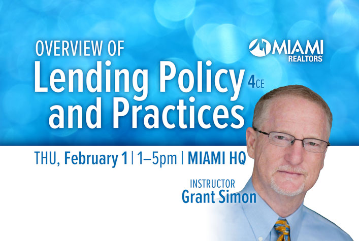 Overview of Lending Policy and Practices with Grant Simon - FEB 1– 4CE