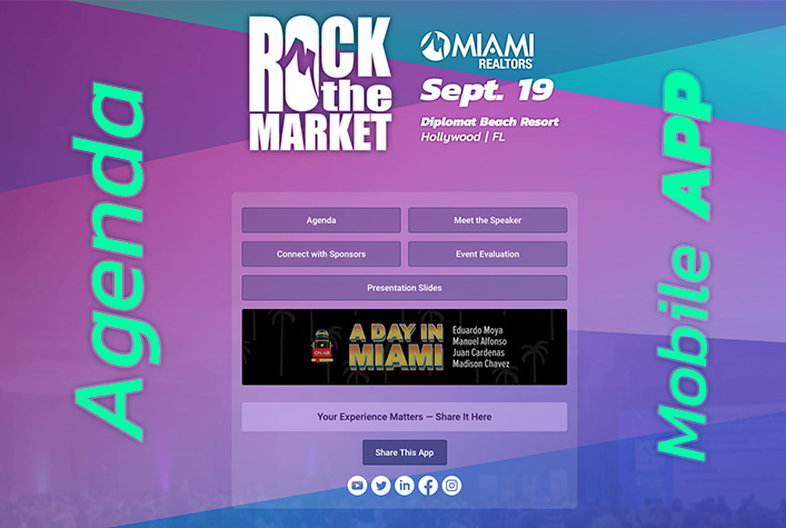 Rock the Market mobile app, agenda, etc.