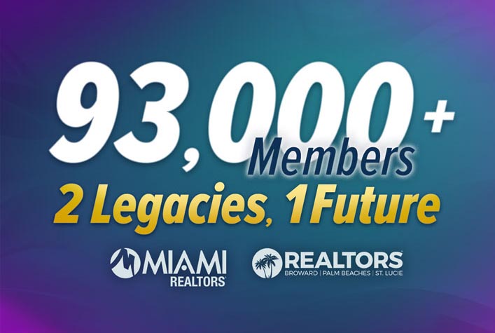 The MIAMI Association of REALTORS® (MIAMI) and Broward, Palm Beaches & St. Lucie Realtors® (RWorld), along with their respective MLSs are merging into a single association and MLS, bringing together two legacies for one shared future.