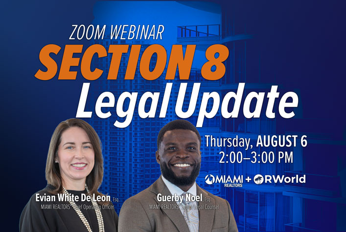 Legal Updates: Section 8 Thursday, August 6 | 2:00 PM - 3:00 PM Zoom Webinar