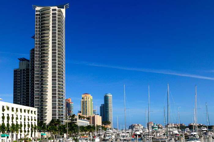 Miami Beach Marina view from the MacArthur Cswy